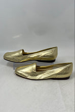 Load image into Gallery viewer, Enzo Angiolini Womens Liberty Gold Tone Leather Slip-On Loafer Shoes Size 9M