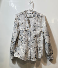 Load image into Gallery viewer, Calvin Klein Womens Multicolor Floral Long Sleeve Button-Up Shirt No Size