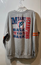 Load image into Gallery viewer, Mitchell & Ness Mens Gray Miami Dolphins Pullover Football Sweatshirt Size 3XLT