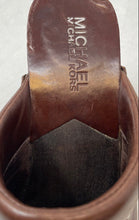 Load image into Gallery viewer, Michael Kors Womens Brown Leather Studded Slip-On Block Mule Heels Size 5.5M