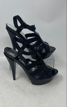 Load image into Gallery viewer, Jessica Simpson Womens Black Open-Toe Stiletto Platform Sandals Size 8B