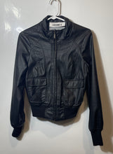 Load image into Gallery viewer, Apollo Womens Black Long Sleeve Flap Pockets Full Zip Bomber Jacket Size Medium