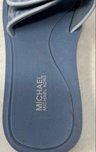 Load image into Gallery viewer, Michael Kors Womens Palmer Blue Open Toe Slip-On Flat Slide Sandals Size 6M