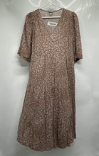 Load image into Gallery viewer, A New Day Womens Brown White Leopard Print V-Neck A-Line Dress Size XS