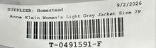 Load image into Gallery viewer, Anne Klein Womens Light Gray Single Breasted One-Button Blazer Jacket Size 2P