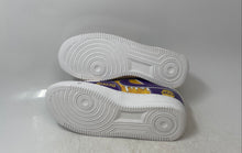 Load image into Gallery viewer, Nike Mens Air Force 1 Purple Yellow Los Angeles Lakers Sneaker Shoes Size EUR 38