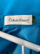 Load image into Gallery viewer, Calvin Klein Womens Blue Black Colorblock Back Zip Sheath Dress Size 8