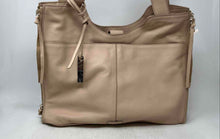 Load image into Gallery viewer, Vince Camuto Womens Corla Beige Leather Double Handle Inner Pocket Tote Bag