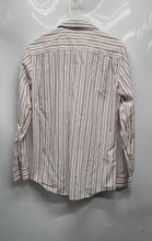 Load image into Gallery viewer, Banana Republic Mens White Multi Striped Cotton Long Sleeve Dress Shirt Size M