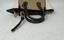 Load image into Gallery viewer, Michael Kors Womens Beige Brown Colorblock Leather Top Handle Satchel Handbag
