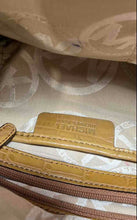 Load image into Gallery viewer, Michael Kors Womens Light Brown Croc Embossed Leather Single Strap Shoulder Bag