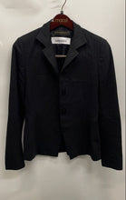 Load image into Gallery viewer, Donna Karan Womens Black Striped Long Sleeve Notched Three Button Blazer No Size