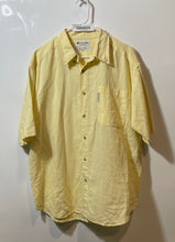 Load image into Gallery viewer, Columbia Sportswear Mens Yellow Short Sleeve Button-Up Shirt Size Large