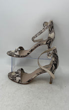 Load image into Gallery viewer, Steve Madden Womens Born Brown Beige Snakeskin Print Ankle Strap Sandals Sz 11M