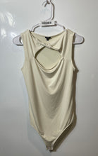 Load image into Gallery viewer, Express Body Contour Womens White Sleeveless Cutout Bodysuit Blouse Top Size S
