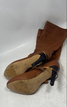 Load image into Gallery viewer, Isola Womens Emma Brown Side Zip High Block Heel Knee-High Booties Size 6