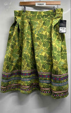 Load image into Gallery viewer, Von Landen By Ulla Popken Womens Green Leaf Print A-Line Skirt Size 20 With Tag