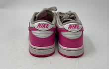 Load image into Gallery viewer, Nike Girls Dunk Low FB9108-102 Pink White Low Top Lace-Up Sneaker Shoes Size 11C