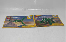 Load image into Gallery viewer, 6 Piece Lego 31058 Mighty Dinosaurs 3 In 1 Creator Manuals Complete Set