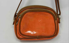 Load image into Gallery viewer, Valentina Womens Brown Orange Adjustable Strap Small Crossbody Handbag