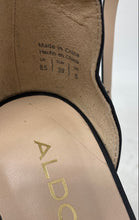 Load image into Gallery viewer, Aldo Womens Cardross Black Leather Stiletto Ankle Strap Heels Size 8.5