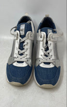 Load image into Gallery viewer, Michael Kors Womens Georgie Silver Blue Denim Leather Sneakers Shoes Size 7M