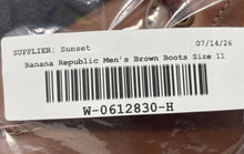 Load image into Gallery viewer, Banana Republic Mens Brown Leather Round Toe Lace-Up Ankle Boots Size 11