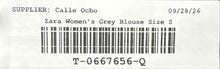 Load image into Gallery viewer, Zara Womens Gray One-Shoulder Asymmetrical Draped Blouse Top Size Small