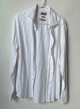 Load image into Gallery viewer, Michael Kors Mens White Slim Fit Long Sleeve Dress Shirt Size L 16-16.5