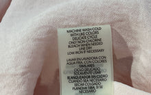 Load image into Gallery viewer, Calvin Klein Womens Pink Roll Tab Sleeve Split Neck Pullover Blouse Top Size L