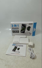 Load image into Gallery viewer, Getpals White 3-In-1 Wireless Charging Station For Watch iPhone AirPods Untested