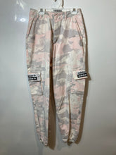 Load image into Gallery viewer, Adidas Womens Pink Camouflage Button Front Belt Loops Jogger Pants Size XS