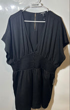Load image into Gallery viewer, Express Womens Black Kimono Sleeve Pullover V-Neck One-Piece Romper Size XL