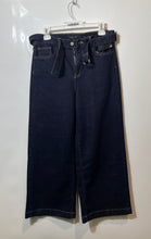 Load image into Gallery viewer, Banana Republic Womens Blue Denim High-Rise Wide-Leg Cropped Jeans Size 28
