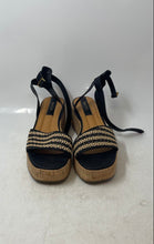 Load image into Gallery viewer, Franco Sarto Womens Beige Black Open Toe Wedge Platform Heels Size 10M