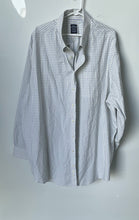 Load image into Gallery viewer, Brooks Brothers Mens Beige Light Blue Non-Iron Stretch Dress Shirt Size 19 36/37