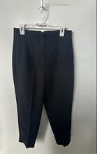 Load image into Gallery viewer, Zara Womens Black Pleated Front Slash Pockets Straight Leg Cropped Pants Size L