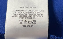 Load image into Gallery viewer, Express Womens Blue Short Sleeve Scalloped Hem Keyhole Blouse Top Size Small