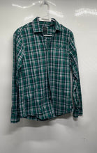 Load image into Gallery viewer, Armani Exchange Mens Green Plaid Print Long Sleeves Button-Up Shirt Size M