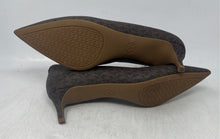 Load image into Gallery viewer, Michael Kors Womens Alina Flex Brown Monogram Kitten Pump Heels Size 11 M