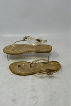 Load image into Gallery viewer, Coach Womens Clear Color Plastic T-Strap Buckle Flat Thong Sandals Size 5