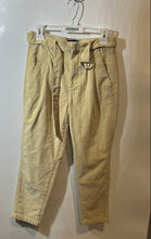 Load image into Gallery viewer, Express Womens Beige Ribbed Slash Pockets Stretch Skinny Leg Ankle Pants