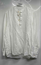 Load image into Gallery viewer, Zara Mens White Long Sleeve Regular Fit Henley Neck T-Shirt Size Medium
