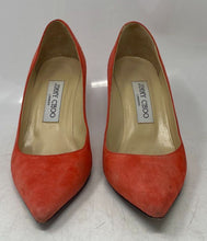 Load image into Gallery viewer, Authentic Jimmy Choo London Womens Orange Pump Heels Size EUR 36 Worn/Stained