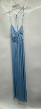 Load image into Gallery viewer, Steve Madden Womens Blue Sleeveless Smocked Tie-Back Maxi Dress Size M