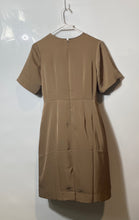 Load image into Gallery viewer, Banana Republic Womens Brown Keyhole Neck Short Sleeve Back Zip Shift Dress Sz 2