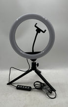 Load image into Gallery viewer, Black LED Ring Light With Adjustable Tripod Strand & RGB Remote Not Tested