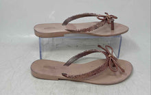 Load image into Gallery viewer, Melissa Womens Harmonic Pink Glitters Slip-On Open Toe Flip-Flop Sandals Size 7