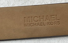 Load image into Gallery viewer, Michael Kors Mens Brown Signature Print Adjustable Buckle Belt Size Large