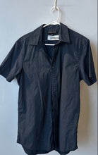 Load image into Gallery viewer, Michael Kors Mens Blue Short Sleeve Collared Button-Up Shirt Size Medium